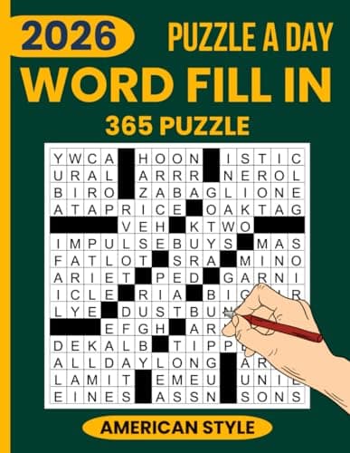 2026 Word Fill In Puzzle Book for Adults: 365 Daily Fill Ins Word Puzzles – Solutions Included (8.5×11 Size)